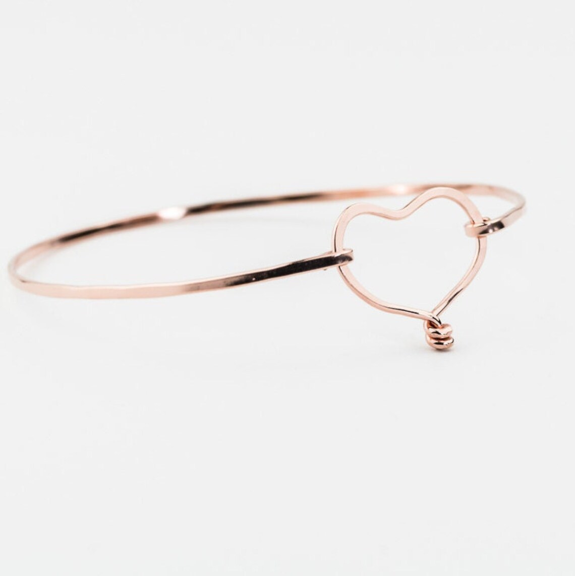 14K Gold Filled Heart Bracelet Rose Gold Jewelry Stacked Etsy
