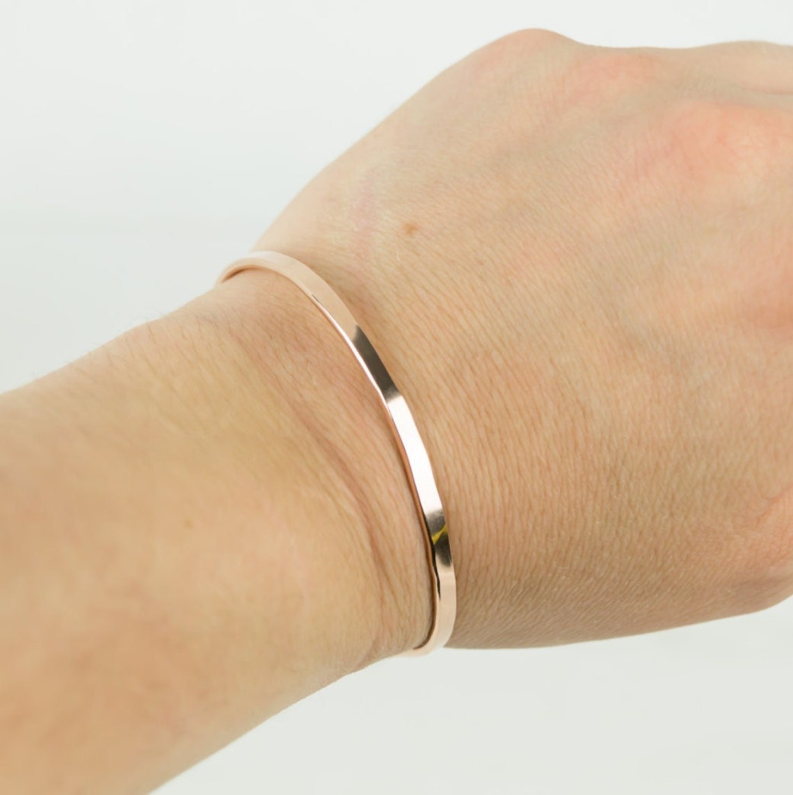 Thick Bangle Rose Gold Filled Bangle Minimalist Jewelry Etsy