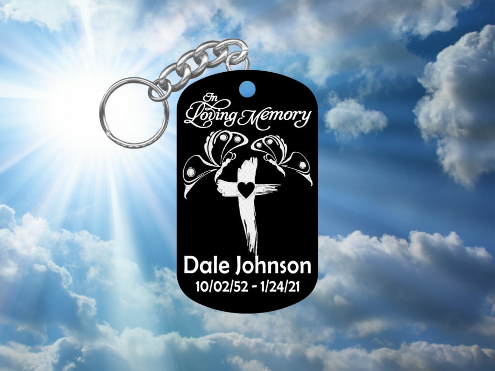 Memorial Remembrance Keychain In Loving Memory Etsy