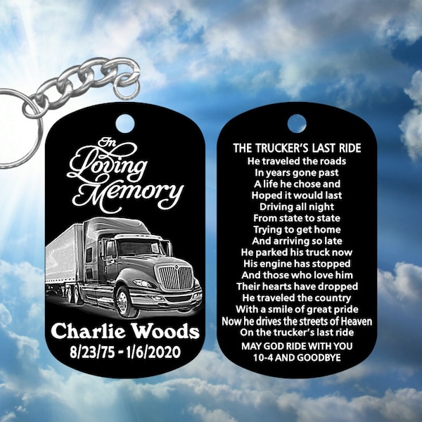One Last Ride Poem Truckers Last Ride - Etsy