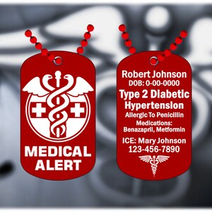 Dnr Medical Alert Snake Caduceus Design Necklace Super Hard Etsy