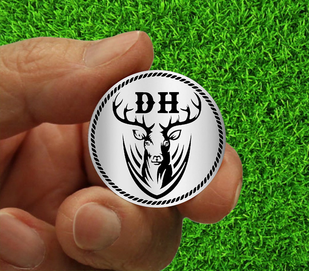 Stainless Steel Golf Ball Marker Deer Design Etsy