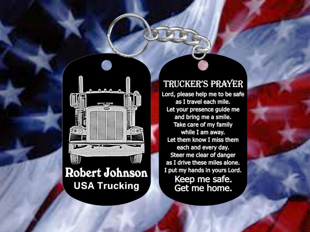  Red Truck Trucker Trucking Tractor Trailer Driver Unique Gift  Idea For Him Her Keychain Ring Holder Kit Key Car Tag Keyring Key Chain  Charm Accessories Gift