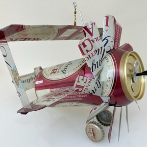 Airplane Whirl-A-Gig Made From Yuengling Lager Beer Cans