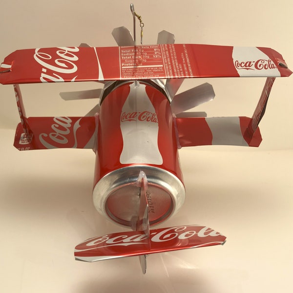 Airplane Whirl-A-Gig Made From Coca-Cola Cans