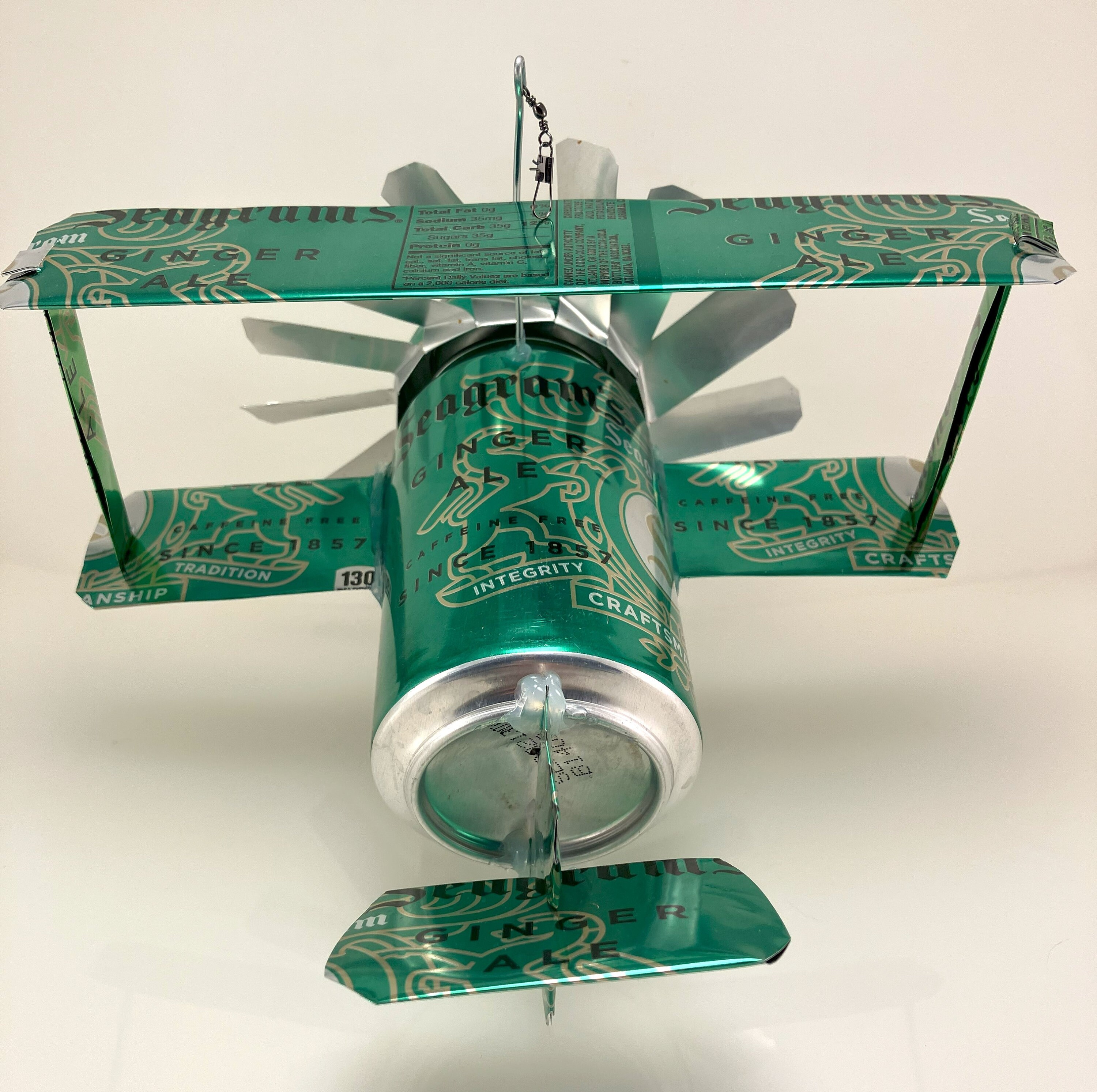 Airplane Whirlagig Made From Seagram's Ginger Ale Cans Etsy