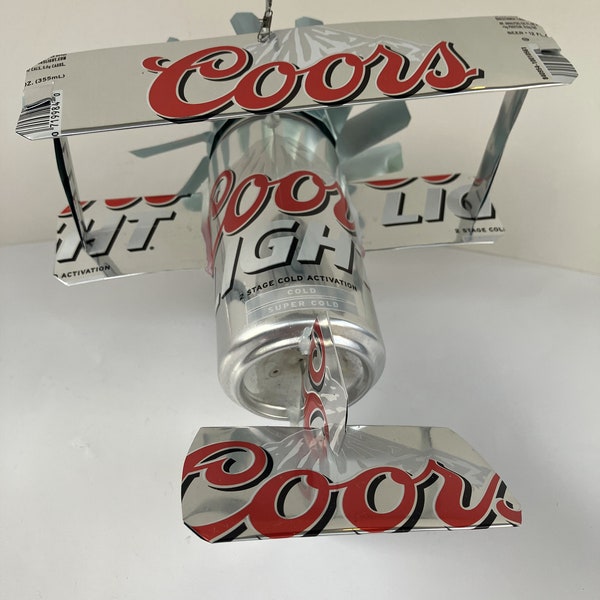 Airplane Whirl-A-Gig Made From Older Coors Light Beer Cans