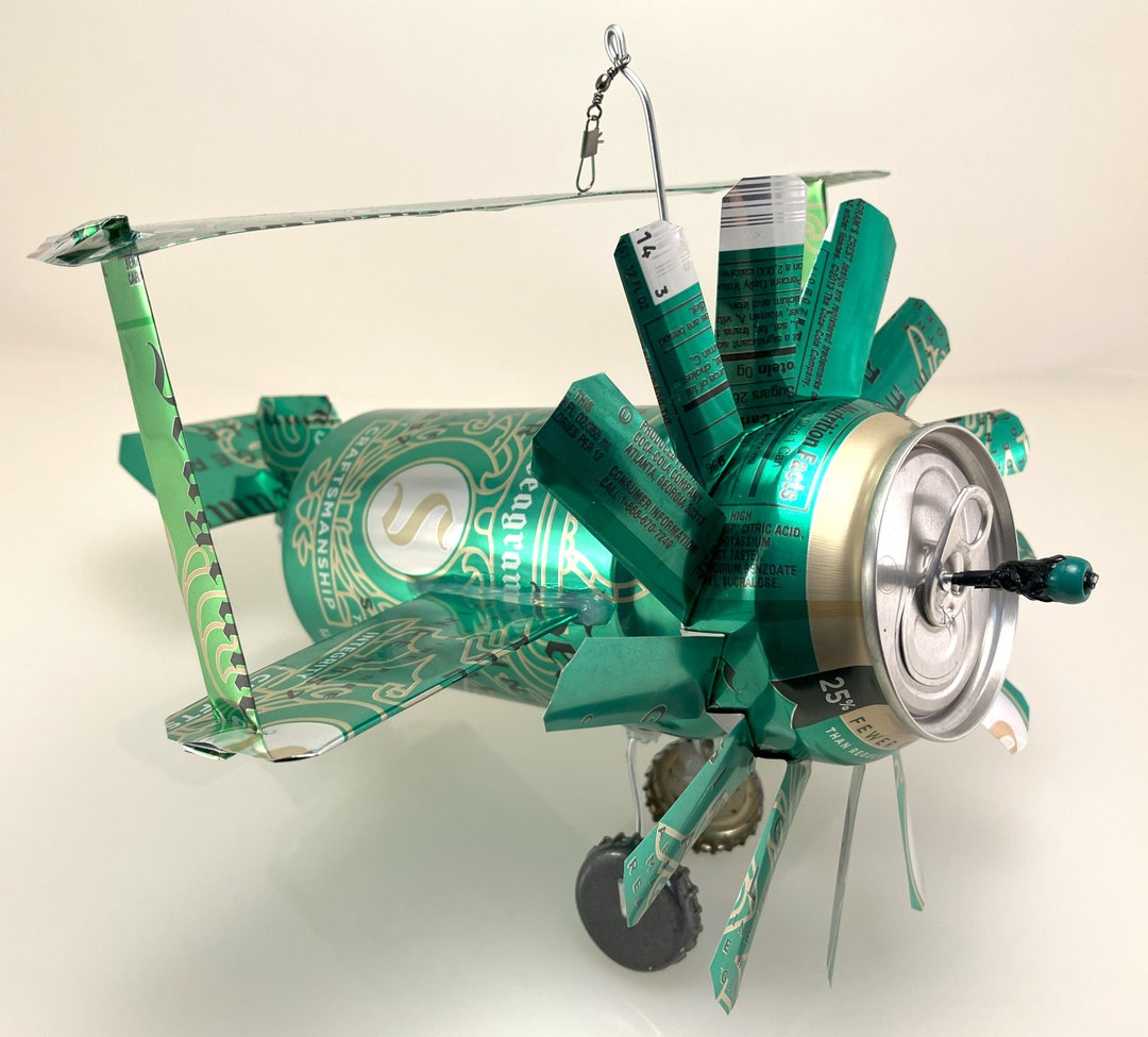 Airplane Whirlagig Made From Seagram's Ginger Ale Cans Etsy