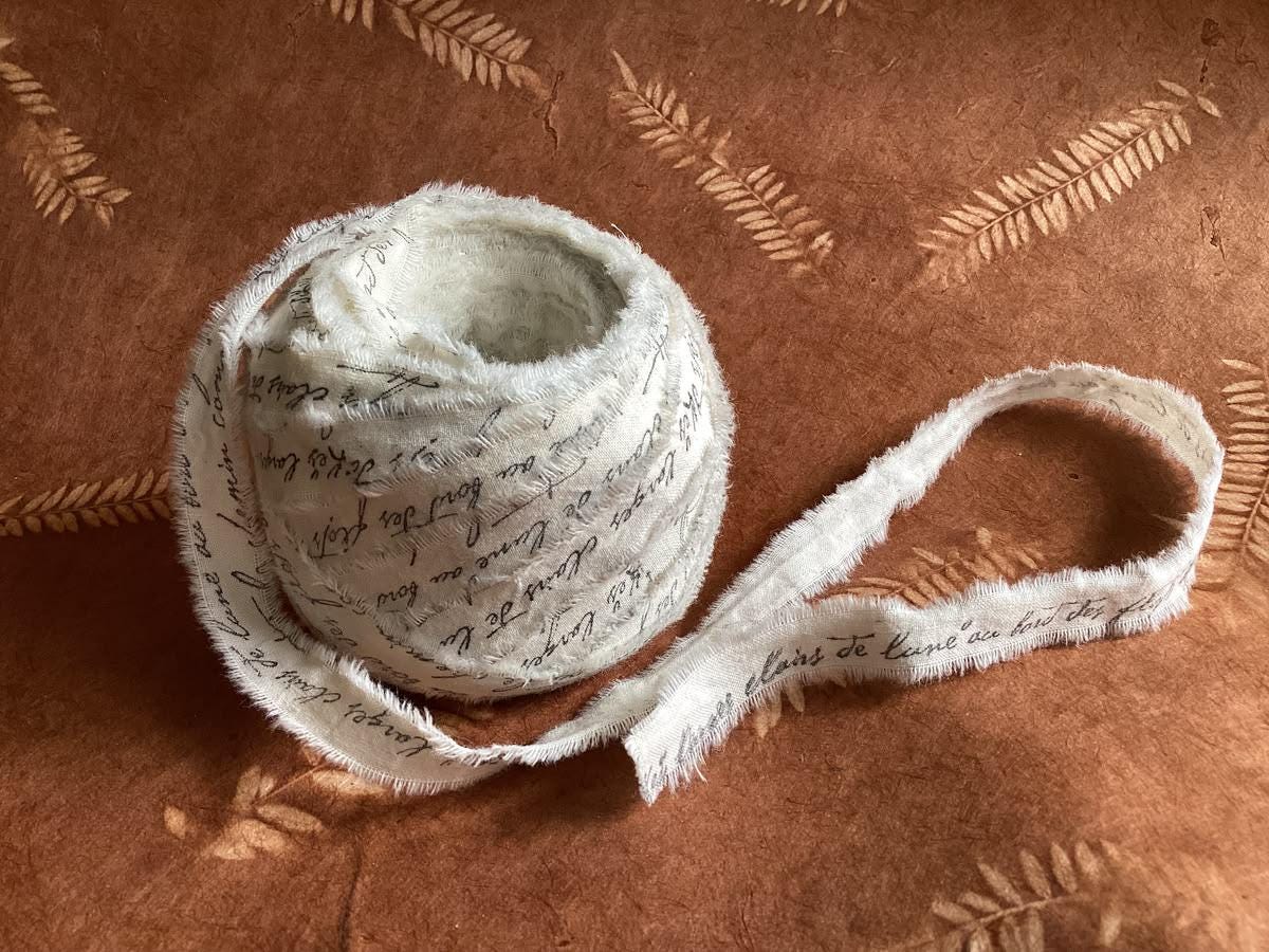 Muslin Ribbon, 45+ Yards Bulk Ribbon, Gorgeous Handmade in Natural ...