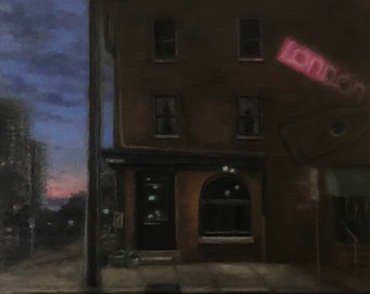 London, 8x8 Original Oil Painting