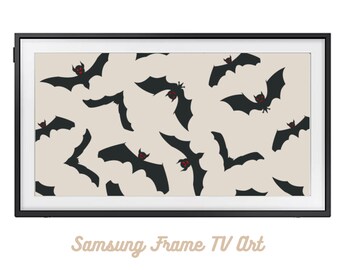 Samsung Frame TV Art | Halloween Fledermäuse Rahmen TV Art | Halloween Rahmen TV Art