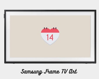Valentinstag Rahmen TV-Kunstwerk | 14. Februar Frame TV Art | Samsung Frame TV Bild