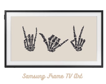 Samsung Frame TV Art | Halloween Skelett Hände Rahmen TV Art