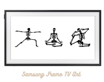 Yoga Skelett | Samsung Frame TV Art | Halloween Rahmen TV Art