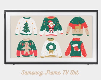 Weihnachten Samsung Frame TV Art | Holiday Frame TV Art | Ugly Sweater Frame TV Art