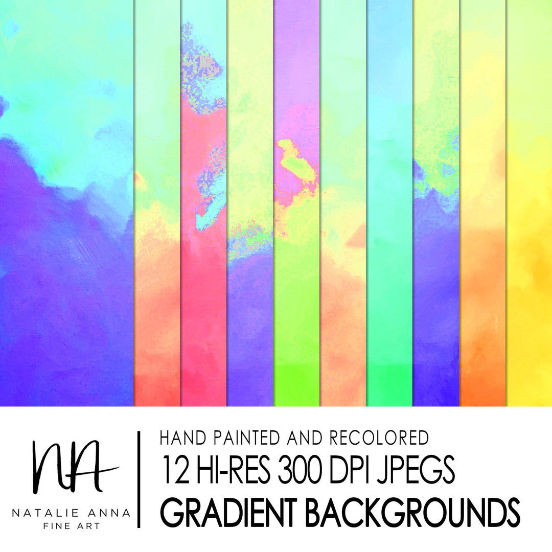 Instant Pay Gradient Neon Gradient Backgrounds - Digital Instant Download - Etsy