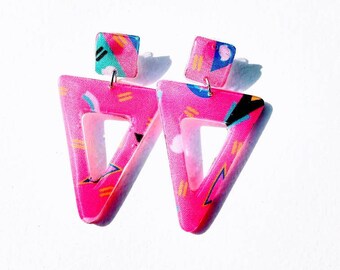 80s inspired earrings