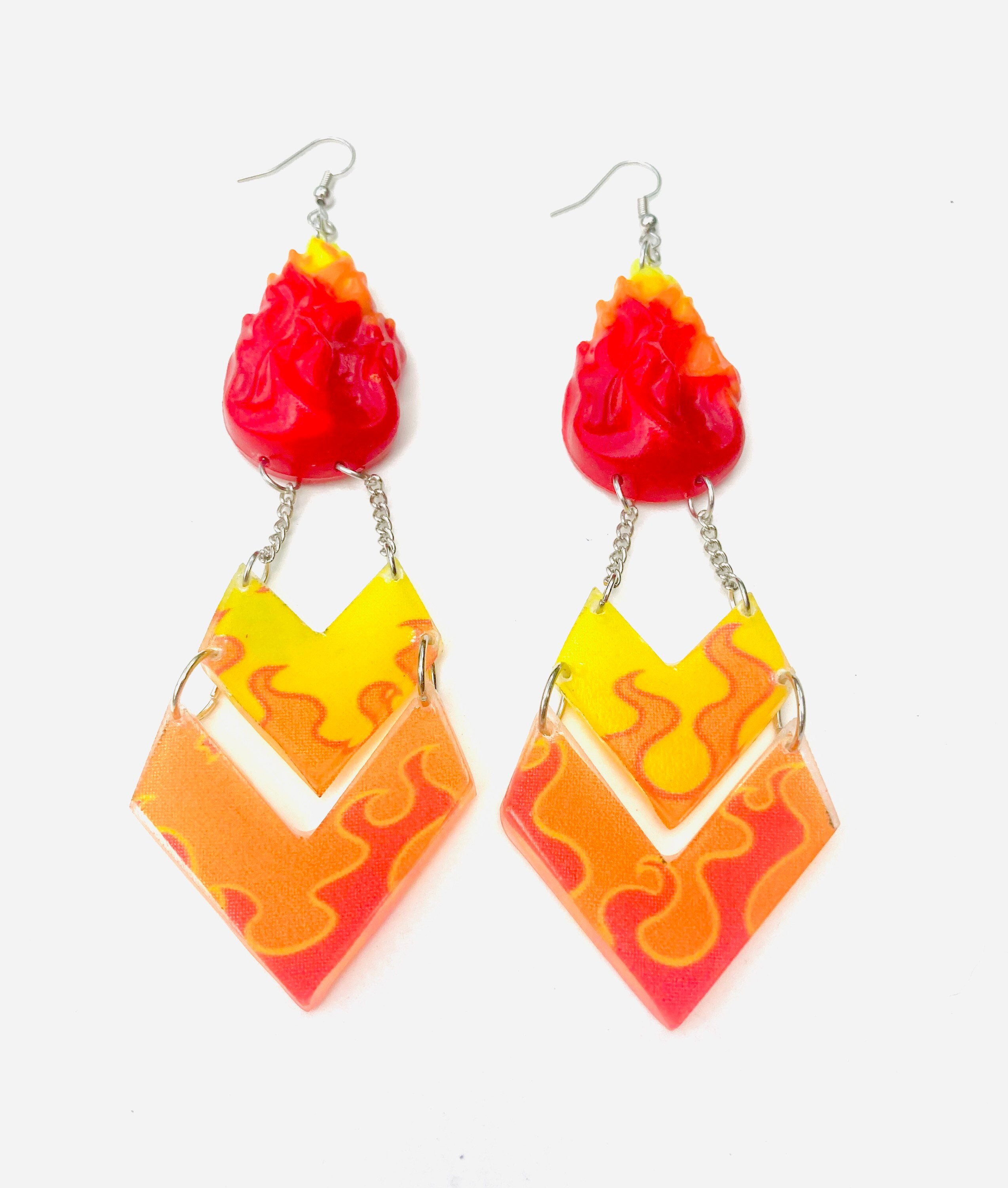 Fire earrings Etsy