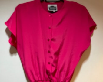 Pink 80s sleeveless top