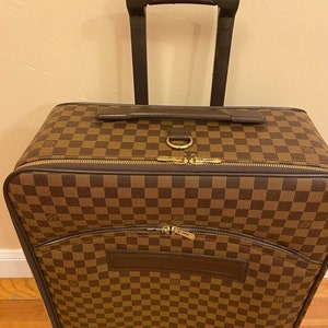 Louis Vuitton Damier Ebene Canvas Leather Pegase Business 55 cm Rolling  Luggage
