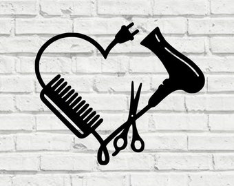 Hair Stylist Love Vinyl Decal