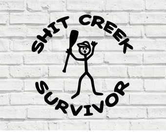 Calcomanía de sobreviviente de Shit Creek