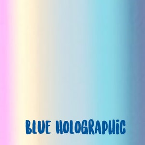 Puede incluir: Un fondo hologr&aacute;fico azul con el texto "BLUE HOLOGRAPHIC" en azul.