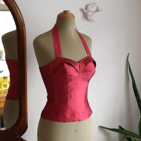 Detachable halter strap added to your garment