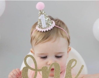 First Birthday Outfit Girl, First Birthday Girl Outfit, Smash Cake Girl, 1st Birthday Hat, First Birthday Party Hat, Ready To Ship