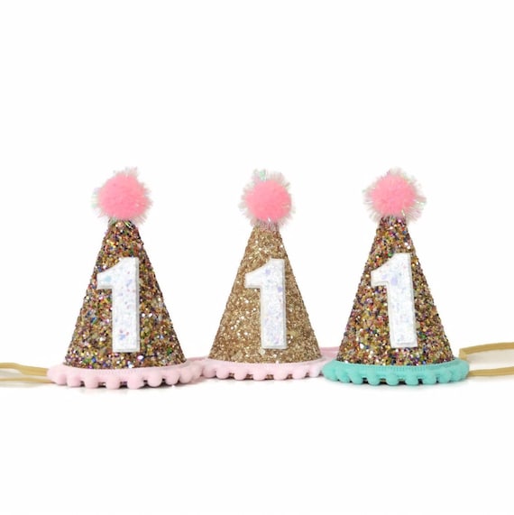 1st Birthday Party Hat First Birthday Girl Outfit Baby Girl Etsy