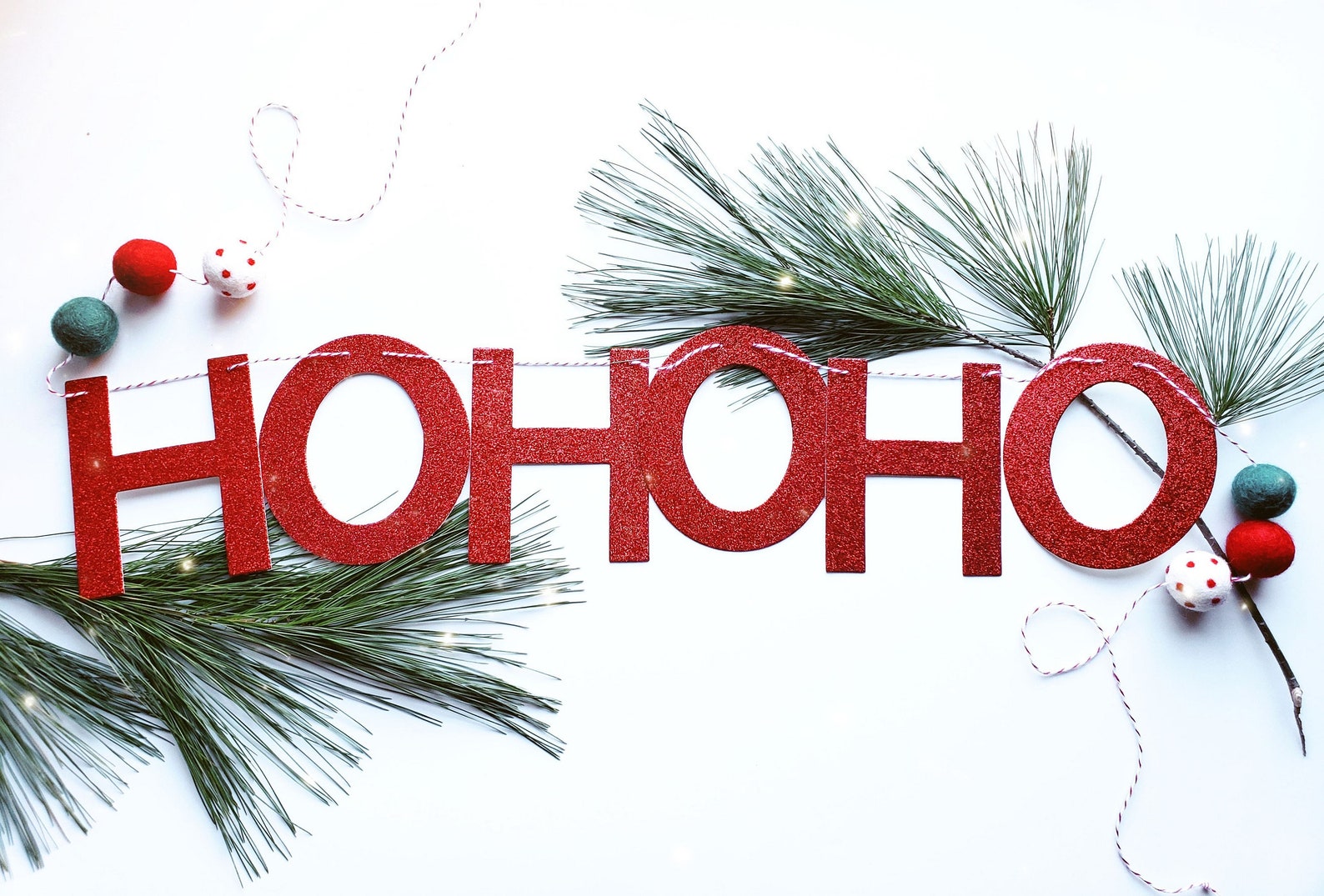 Christmas Garland Christmas Banner Ho Ho Ho Garland Ho Ho | Etsy