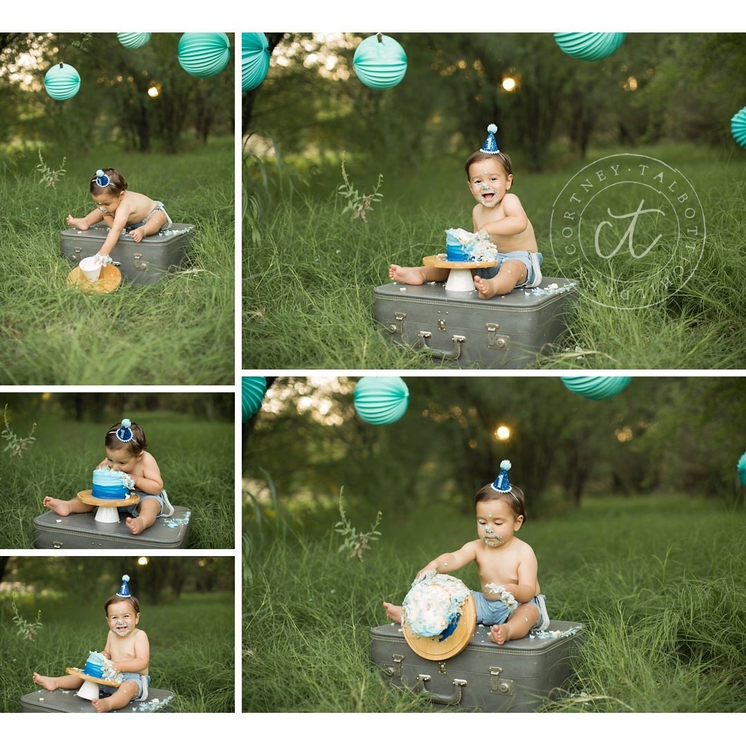 First Birthday Boy Party Hat First Birthday Party Hat Blue Etsy