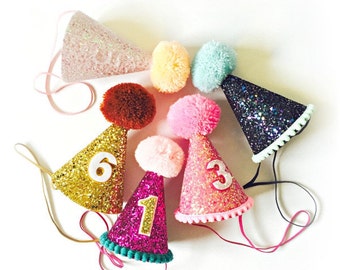 Design Your Own! Large Party Hat || Birthday Party Hat || Customize Any Colors And Numbers || Keepsake Party Hat || Heirloom Quality