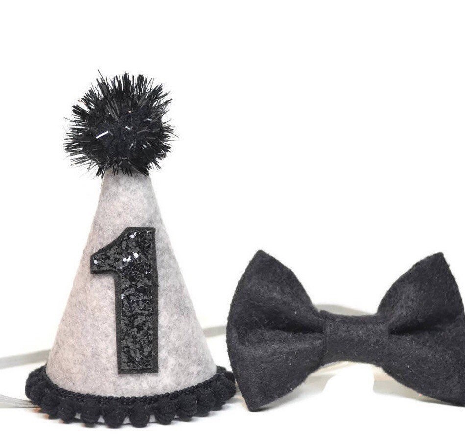 1st Birthday Boy Hat and Bow Tie Set First Birthday Party Etsy
