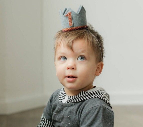 Birthday Crown Boy First Birthday Crown Boy Boy Half Etsy