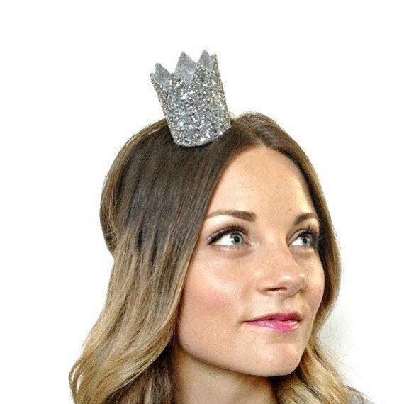 Silver crown fascinator Clearance