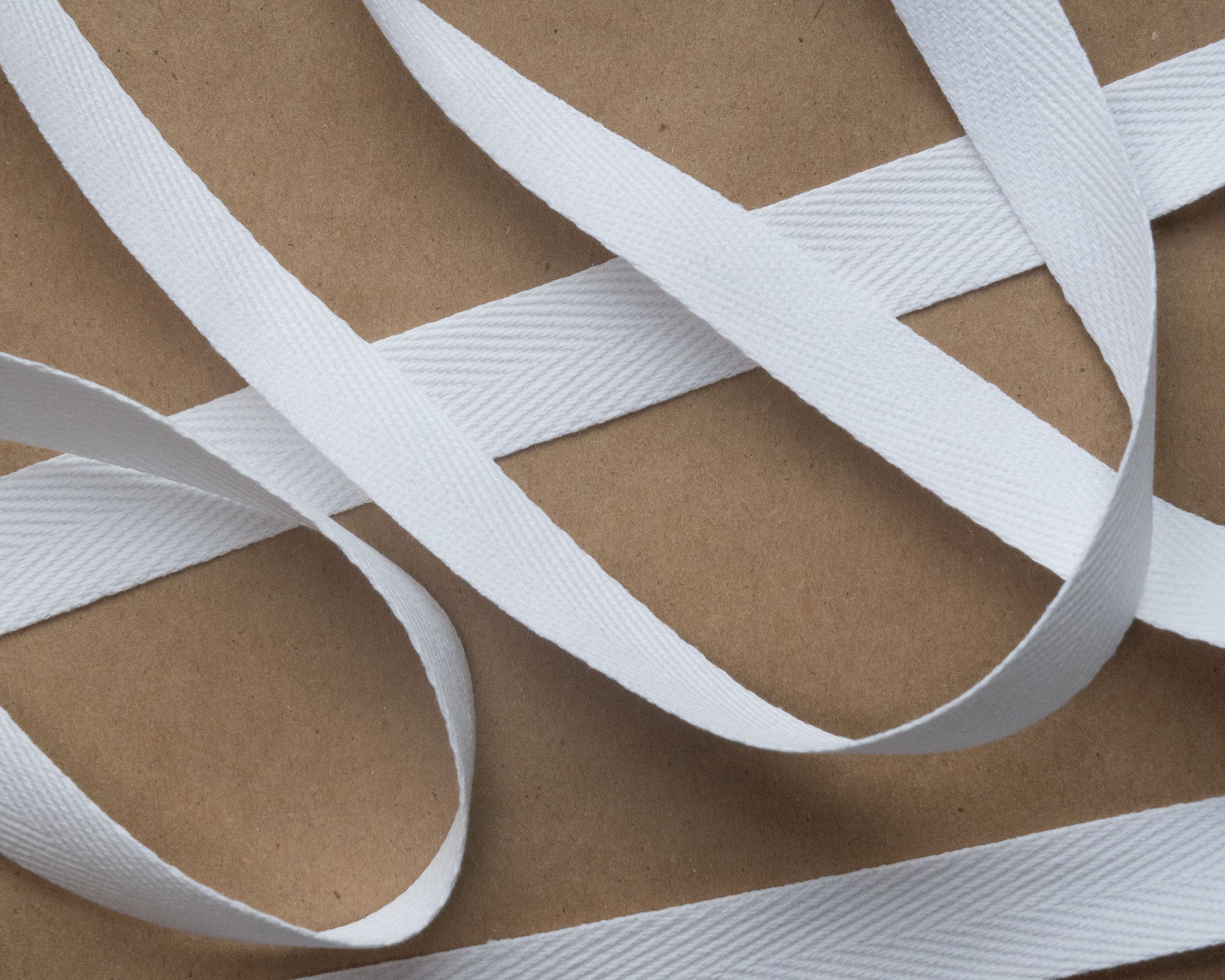 3/4 Inch Wide White Cotton Twill Tape, Heavyweight, by the Yard or Roll ...