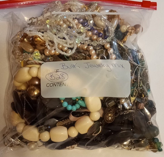 Bulk Jewelry Grab Bag Vintage to Modern Necklaces Earrings Good Wearable  Reseller Destash Lot b28 Over 4 Pounds 