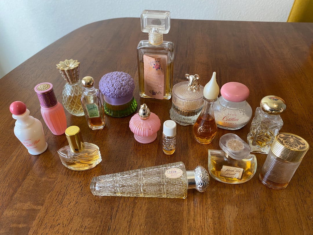Vintage Avon Perfume Bottle Lot Rollers Powder Sachets All Partials - Etsy