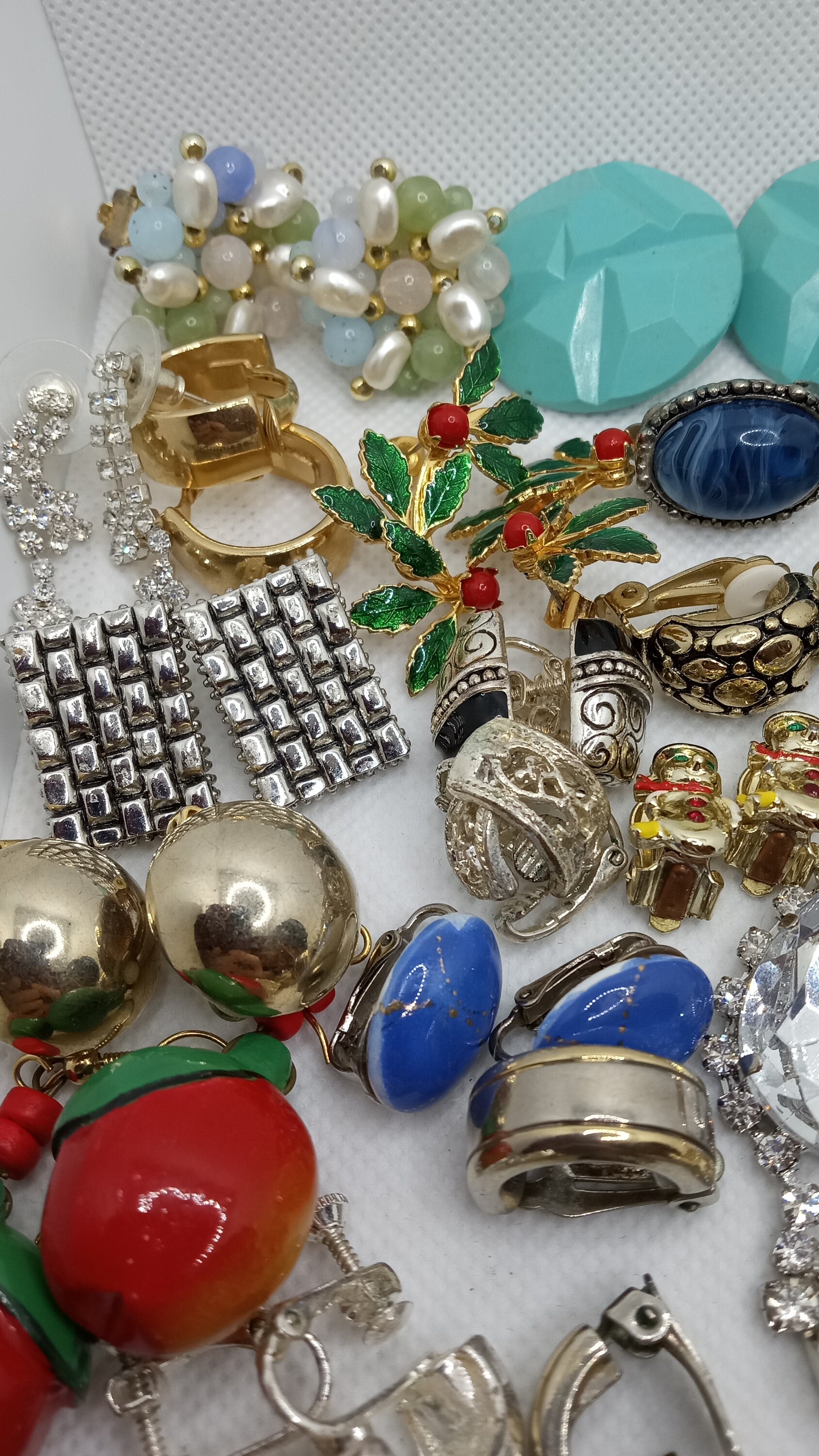 Earrings Lot Clip-on & Pierced 53 Pairs Mixed Media Vintage to - Etsy