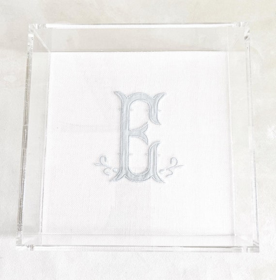 Acrylic Tray with Single Initial