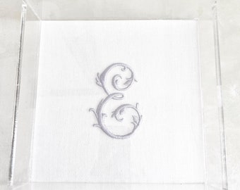 Acrylic Tray with Single Initial