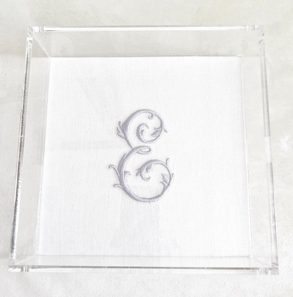 Acrylic Tray with Single Initial