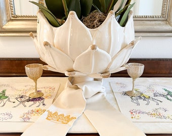 Wreath/Decorative Monogrammed Sash with Crown
