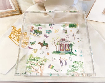 Mardi Gras Decorative Acrylic Tray