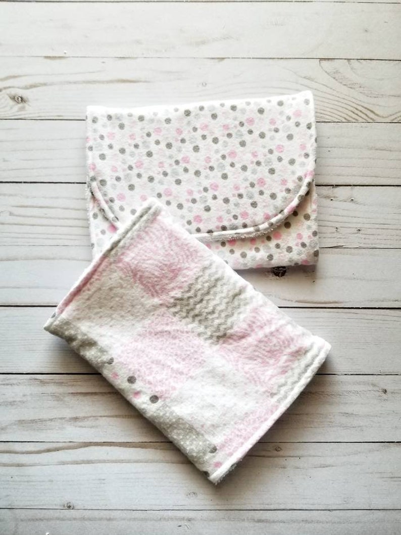 pink burp cloths