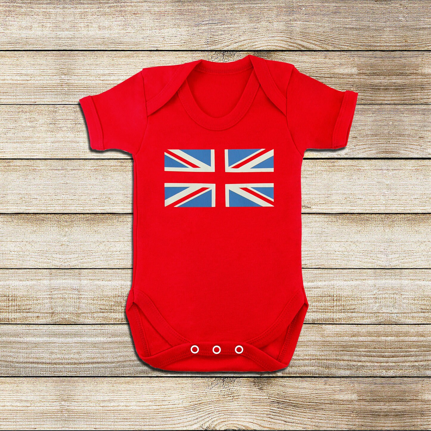 Red Union Jack Baby Body Suit Etsy