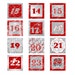 Printable DECEMBER DAILY NUMBERS squares 3 2 1.5 or 1 | Etsy