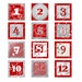 Printable DECEMBER DAILY NUMBERS Squares 3 2 1.5 or 1 | Etsy