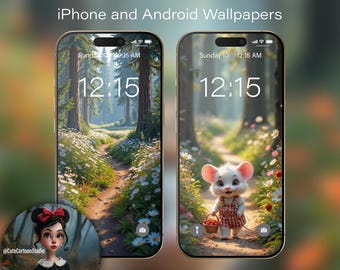 2 Cute Cartoon Wallpapers for iPhone and Android Smartphones. Summer Edition. Set #2